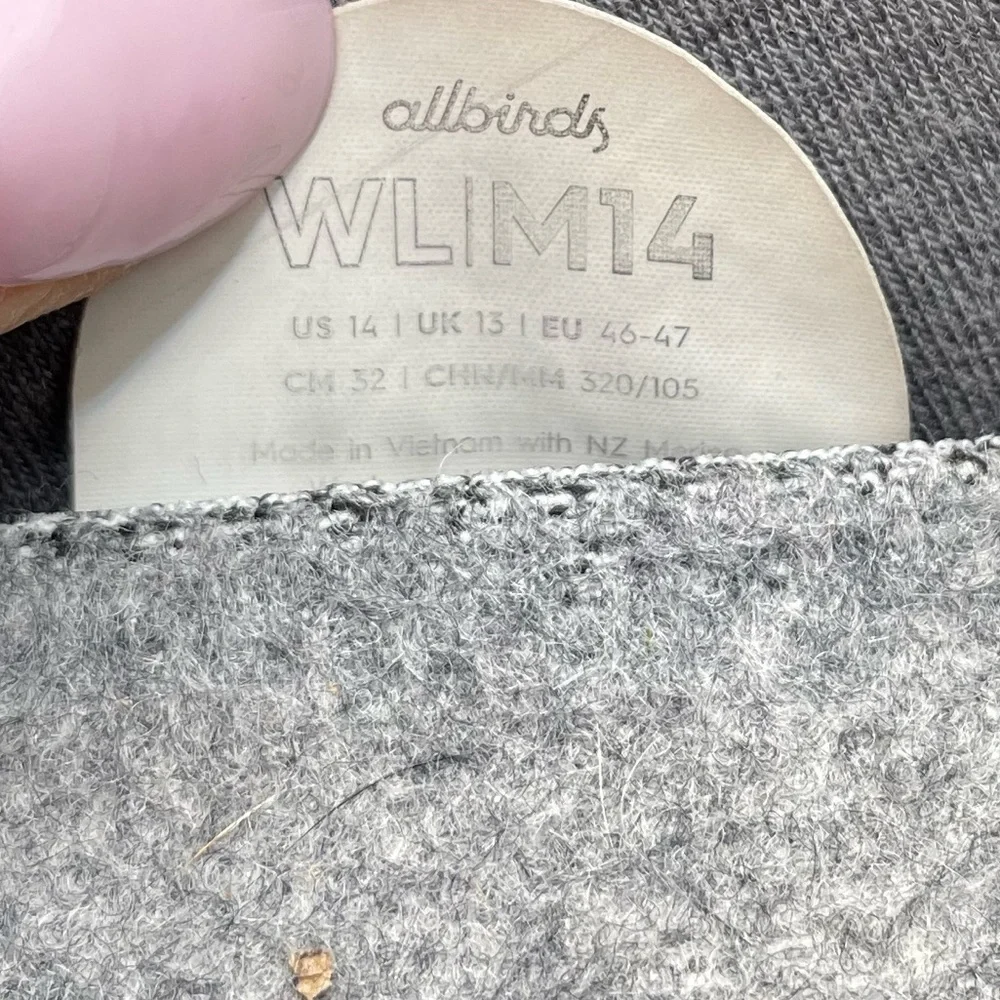 Allbirds Wool Loungers Black Slip-On Men's loafers size 14